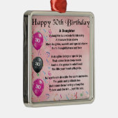 Daughter Poem 30th Birthday Metalen Ornament (Rechts)