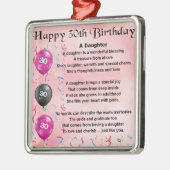 Daughter Poem 30th Birthday Metalen Ornament (Links)