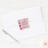 Daughter Poem 30th Birthday Vierkante Sticker (Envelop)