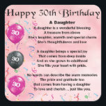 Daughter Poem 30th Birthday Vierkante Sticker<br><div class="desc">Een geweldig cadeau voor een dochter op haar 30ste verjaardag</div>