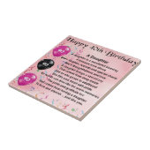 Daughter Poem 40th Birthday Tegeltje (Zijkant)