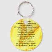Daughter Poem - Gele Zijde Sleutelhanger (Voorkant)