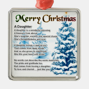 Daughter Poem - kerstontwerp Metalen Ornament