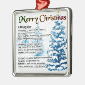 Daughter Poem - kerstontwerp Metalen Ornament (Links)
