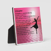 Daughter Poem Plaque - Ballerina Design Fotoplaat (Voorkant)
