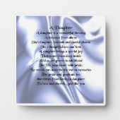 Daughter Poem Plaque - Blue Silk Design Fotoplaat (Voorkant)