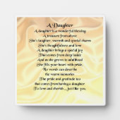 Daughter Poem Plaque - Cream Silk Design Fotoplaat (Voorkant)