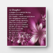 Daughter Poem Plaque - Flowers Design Fotoplaat (Voorkant)