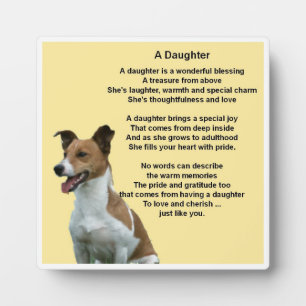 Daughter Poem Plaque - Jack Russell Design Fotoplaat
