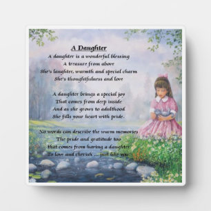Daughter Poem Plaque - Little Girl Design Fotoplaat