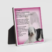 Daughter Poem Plaque - Old English Sheepdog Fotoplaat (Voorkant)
