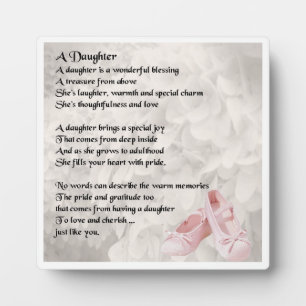 Daughter Poem Plaque - ontwerp balletschoenen Fotoplaat