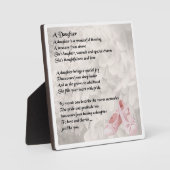 Daughter Poem Plaque - ontwerp balletschoenen Fotoplaat (Voorkant)