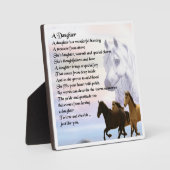 Daughter Poem Plaque - Ontwerp voor paarden Fotoplaat (Voorkant)