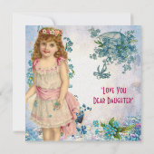Daughter/Princess Rustic Floral  Valentijn (Achterkant)