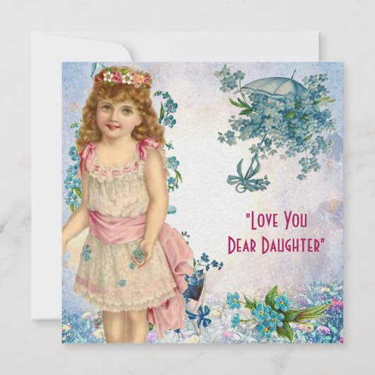 Daughter/Princess Rustic Floral  Valentijn (Achterkant)