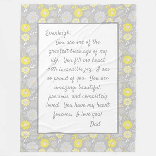 Daughter Proud van U Fleece Deken (Voorkant)