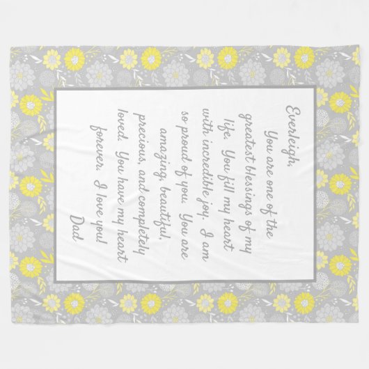 Daughter Proud van U Fleece Deken (Voorkant (Horizontaal))