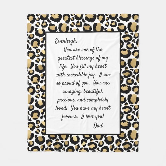 Daughter Proud van U Fleece Deken (Voorkant)