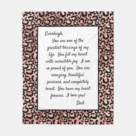 Daughter Proud van U Fleece Deken (Voorkant)