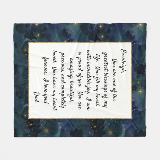 Daughter Proud van U Fleece Deken (Voorkant (Horizontaal))