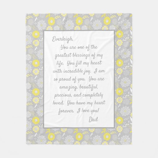 Daughter Proud van U Fleece Deken (Voorkant)