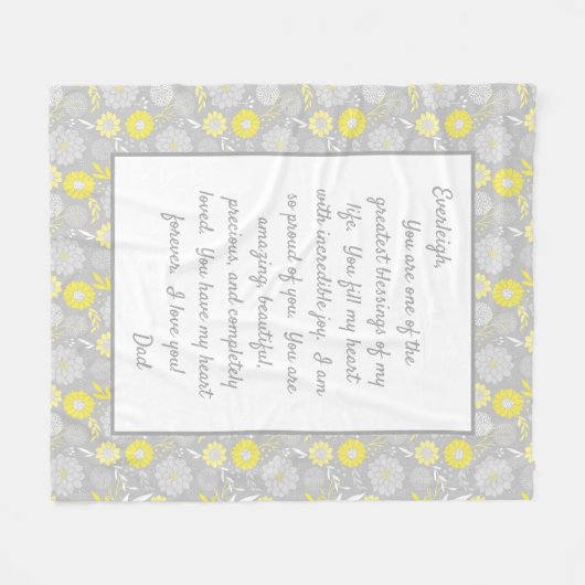 Daughter Proud van U Fleece Deken (Voorkant (Horizontaal))