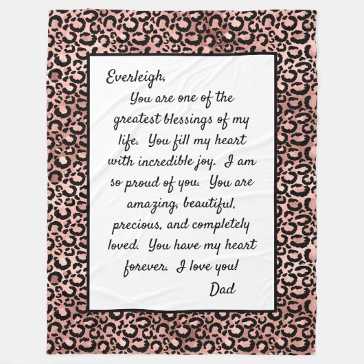 Daughter Proud van U Fleece Deken (Voorkant)