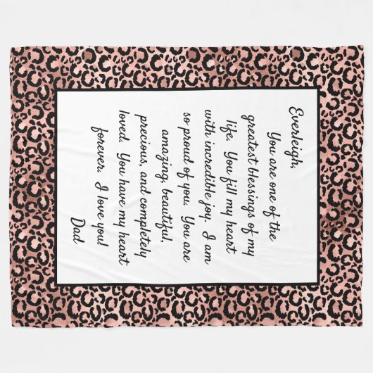 Daughter Proud van U Fleece Deken (Voorkant (Horizontaal))