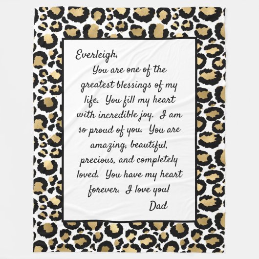 Daughter Proud van U Fleece Deken (Voorkant)