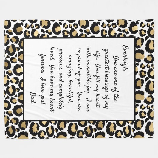 Daughter Proud van U Fleece Deken (Voorkant (Horizontaal))