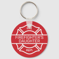 Daughter Red Sleutelhanger van brandweerman