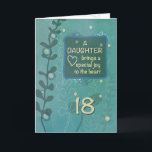 Daughter Religious 18th Birthday Green Hand Drawn Kaart<br><div class="desc">Ze zit vol opwinding en anticipatie op de dag dat ze achttien zou zijn. Maak haar speciale dag veel meer speciaal door uw dochter een touchcard te geven.</div>