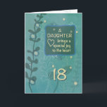 Daughter Religious 18th Birthday Green Hand Drawn Kaart<br><div class="desc">Ze zit vol opwinding en anticipatie op de dag dat ze achttien zou zijn. Maak haar speciale dag veel meer speciaal door uw dochter een touchcard te geven.</div>