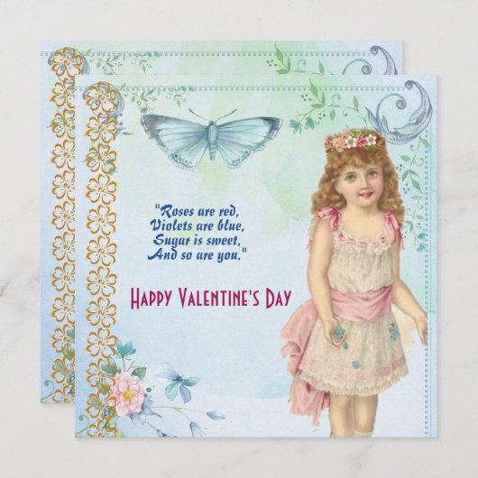 Daughter Rustic Butterfly Flora  Valentijn (Voorkant / Achterkant)