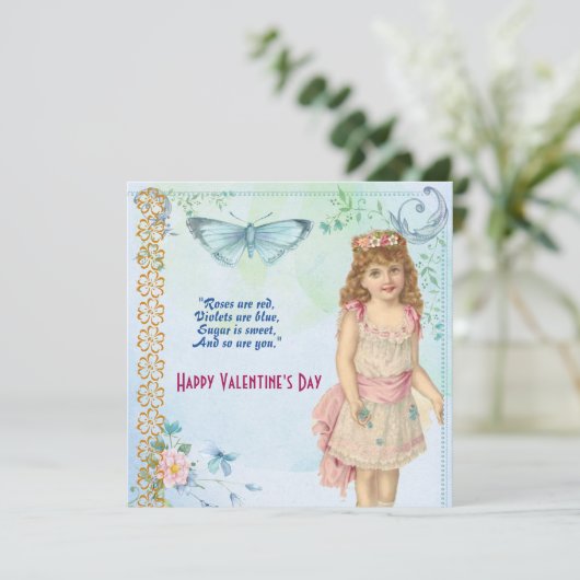 Daughter Rustic Butterfly Flora  Valentijn (Staand voorkant)