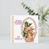 Daughter Rustic Gold Lijst Valentijn Kaart (Staand voorkant)