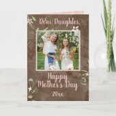 Daughter Spring Sprouts Oma Moederdag Foto Kaart (Voorkant)