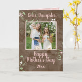 Daughter Spring Sprouts Oma Moederdag Foto Kaart (Gele Bloem)