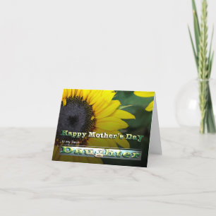 Daughter Sunflower Happy Moederdag Tuinbloem Kaart