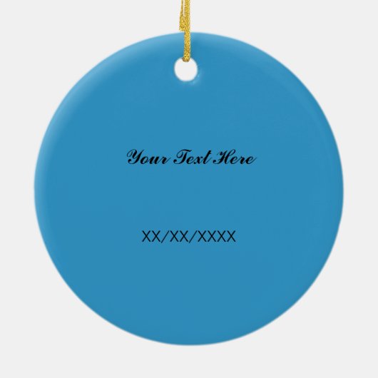 Daughter Super Star Blue-kerstversiering Keramisch Ornament (Achterkant)
