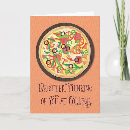 Daughter Thinking of you at College Pizza Kaart (Voorkant)