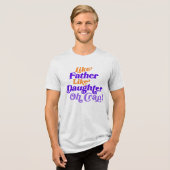 Daughter to Dad Cadeaus Voeg foto toe Terug Grappi Tri-Blend Shirt (Voorkant volledig)