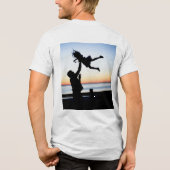 Daughter to Dad Cadeaus Voeg foto toe Terug Grappi Tri-Blend Shirt (Achterkant)