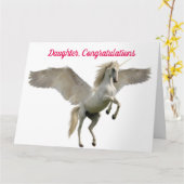 Daughter Unicorn Afstuderen Kaart (Gele Bloem)