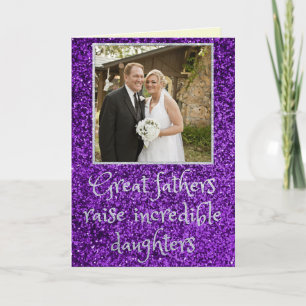 Daughter Vaderdag Glitter-fotokaart Kaart