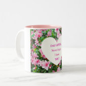 Daughter, vergeet nooit dat ik van je hou! tweekleurige koffiemok (Voorkant links)