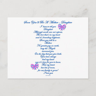 Daughter Verwacht 1e Baby Briefkaart