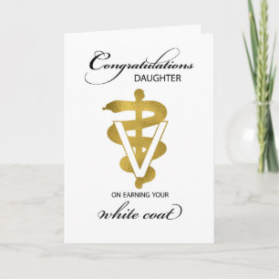 Daughter Veterinary White Coat Ceremony Kaart