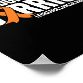Daughter Warrior Orange Ribbon Leukemia Cancer Awa Poster (Hoek)